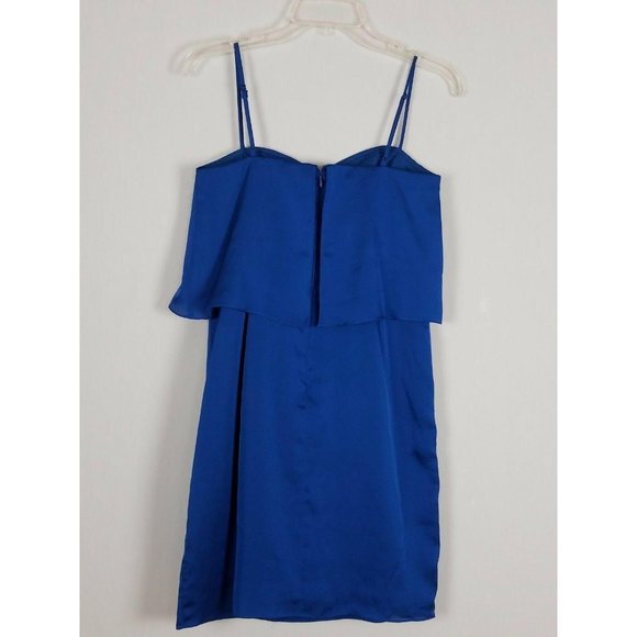 Max‎ and Cleo Spaghetti strap faux wrap around dark blue formal dress size 2 - Picture 2 of 5